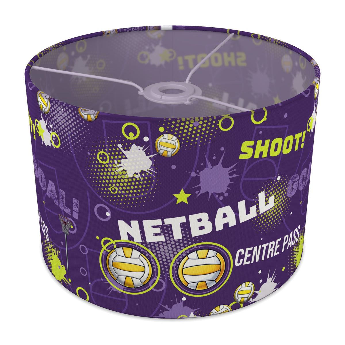Purple Netball Star II lampshade - 30cm x 21cm Ceiling
