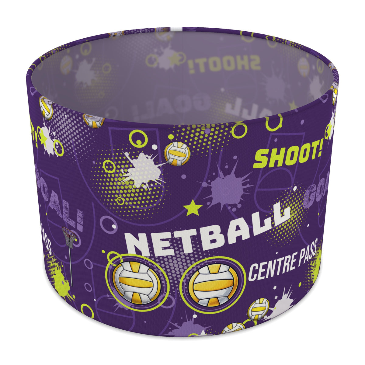 Purple Netball Star II lampshade - 30cm x 21cm Table