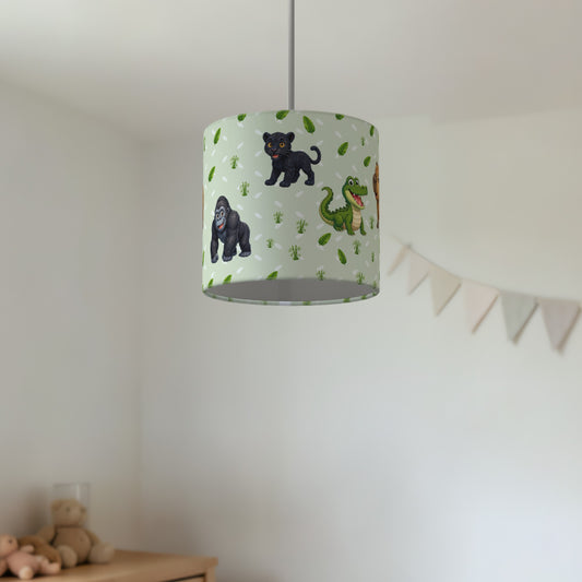 Sage Safari Friends II lampshade - 20cm x 18.5cm Ceiling - photo 2