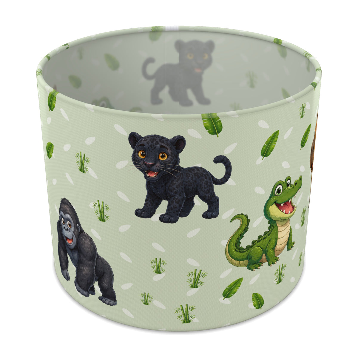 Sage Safari Friends II lampshade - 25cm x 20cm Table