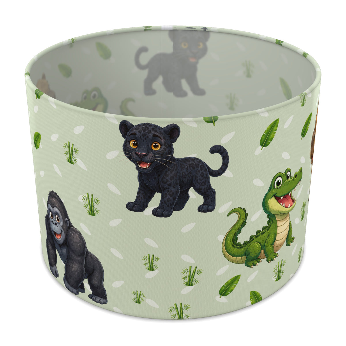 Sage Safari Friends II lampshade - 30cm x 21cm Table