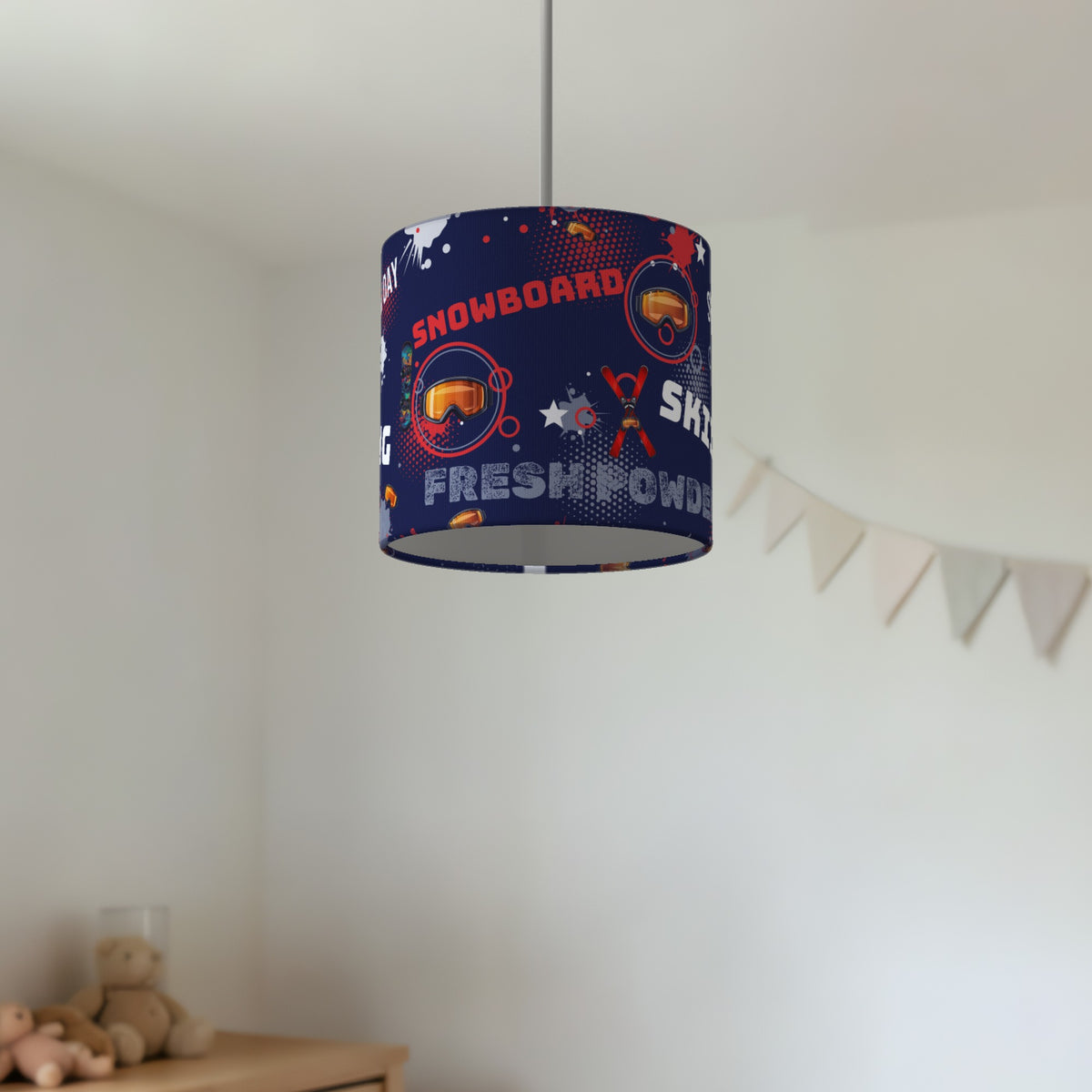 Navy Snow Day II lampshade - 20cm x 18.5cm Ceiling - photo 2
