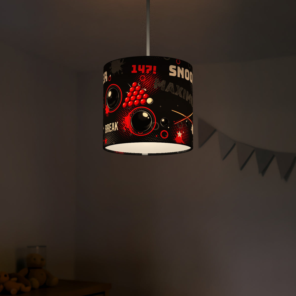Black Snooker Break II lampshade - 20cm x 18.5cm Ceiling - photo 5