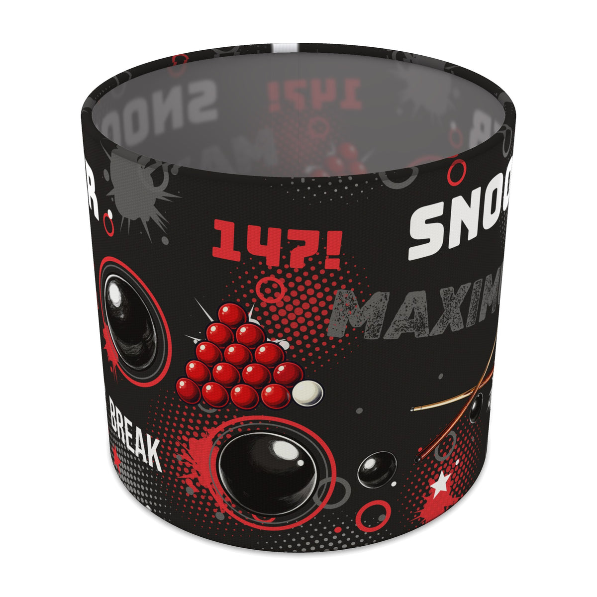 Black Snooker Break II lampshade - 20cm x 18.5cm Table