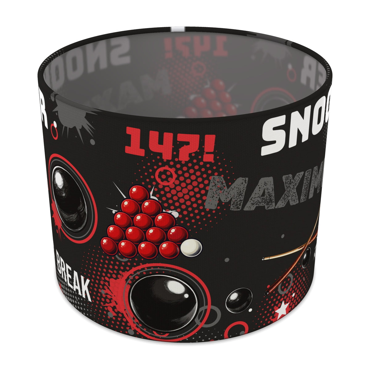 Black Snooker Break II lampshade - 25cm x 20cm Table