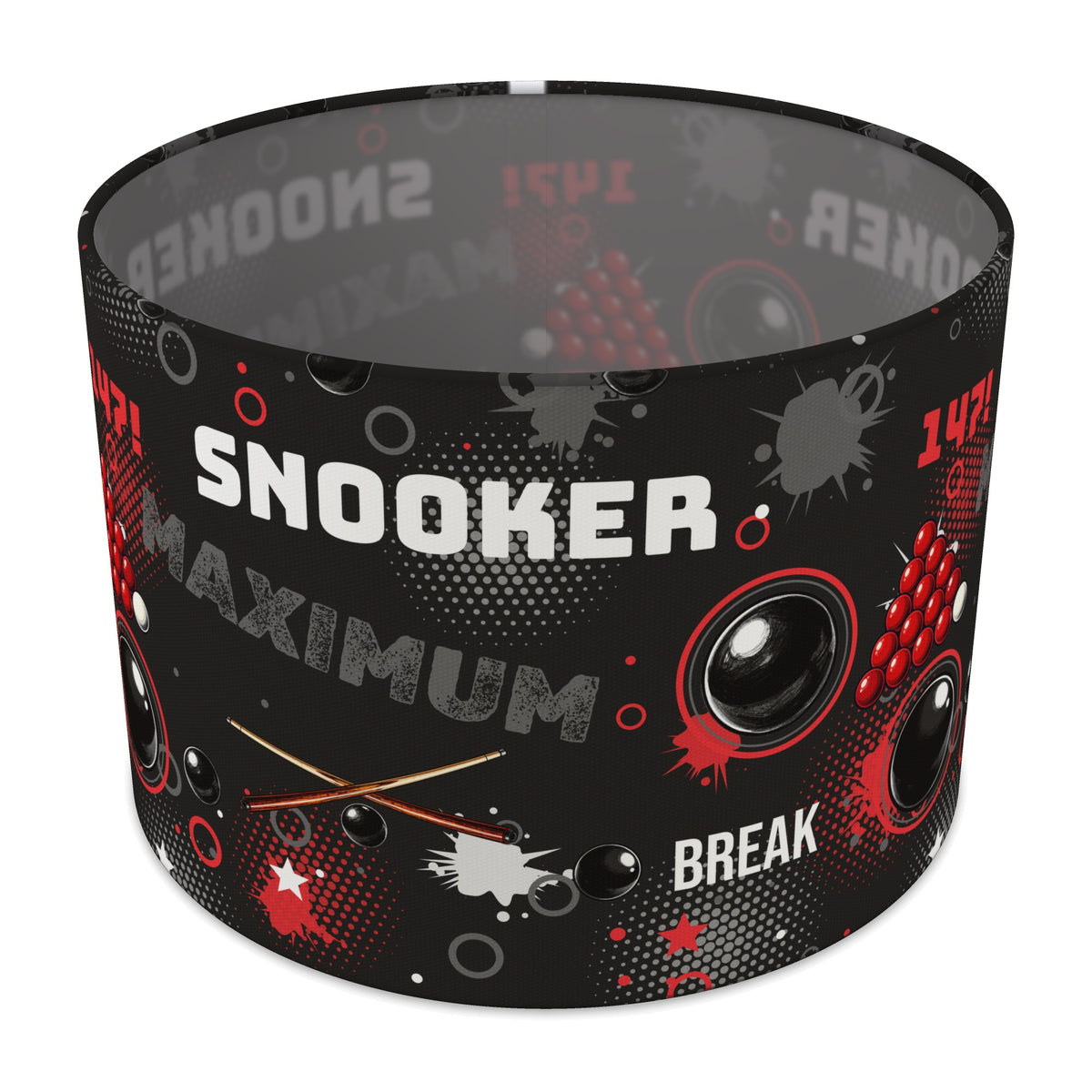 Black Snooker Break II lampshade - 30cm x 21cm Table