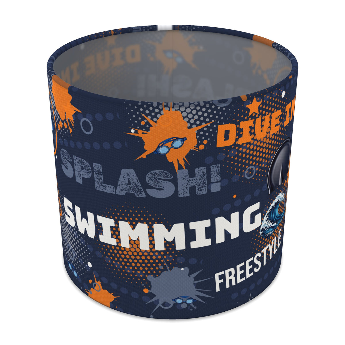 Navy Splash Swimming II lampshade - 20cm x 18.5cm Table