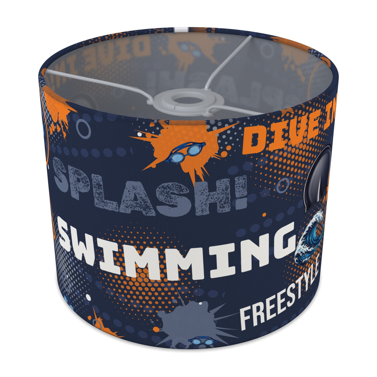Navy Splash Swimming II lampshade - 25cm x 20cm Ceiling