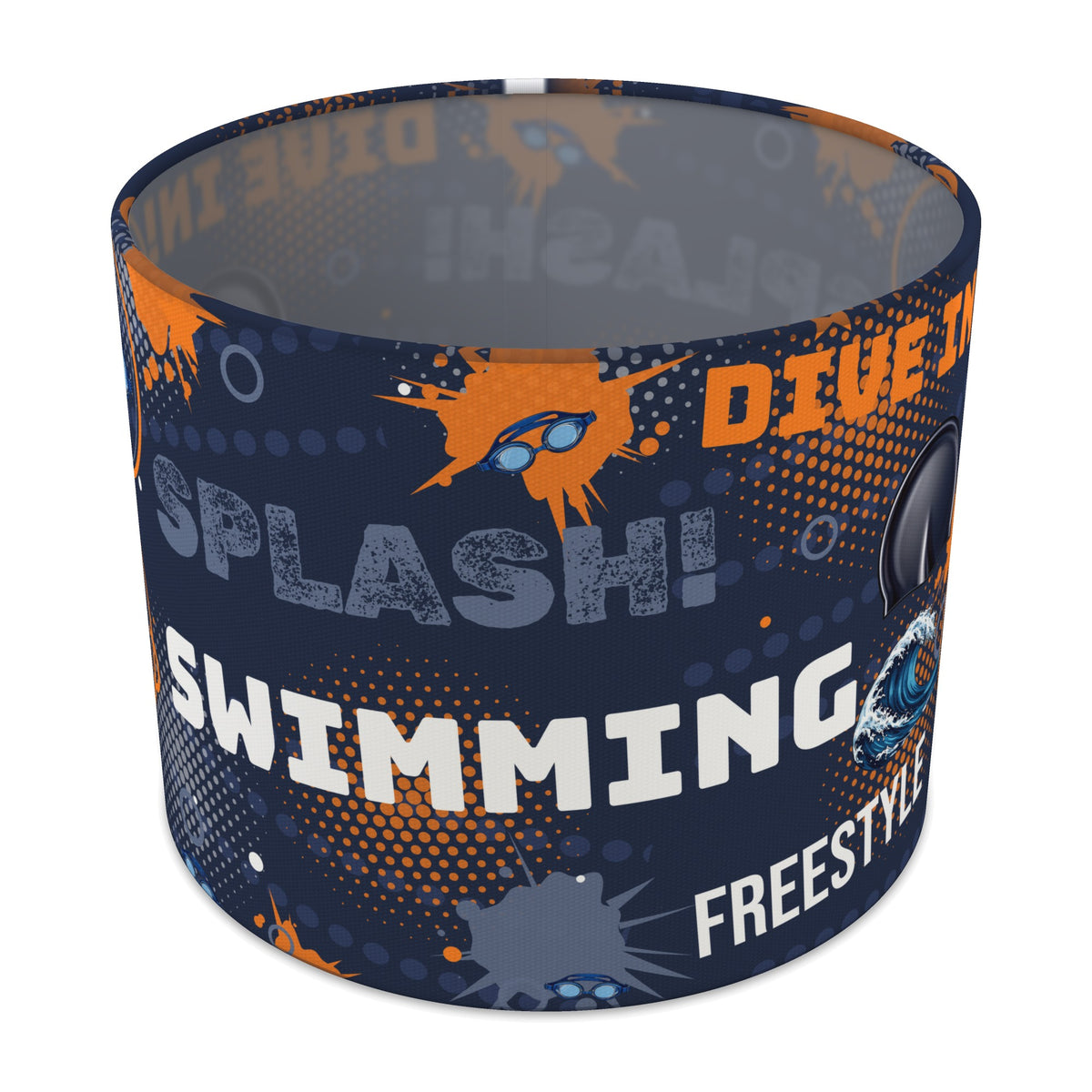 Navy Splash Swimming II lampshade - 25cm x 20cm Table
