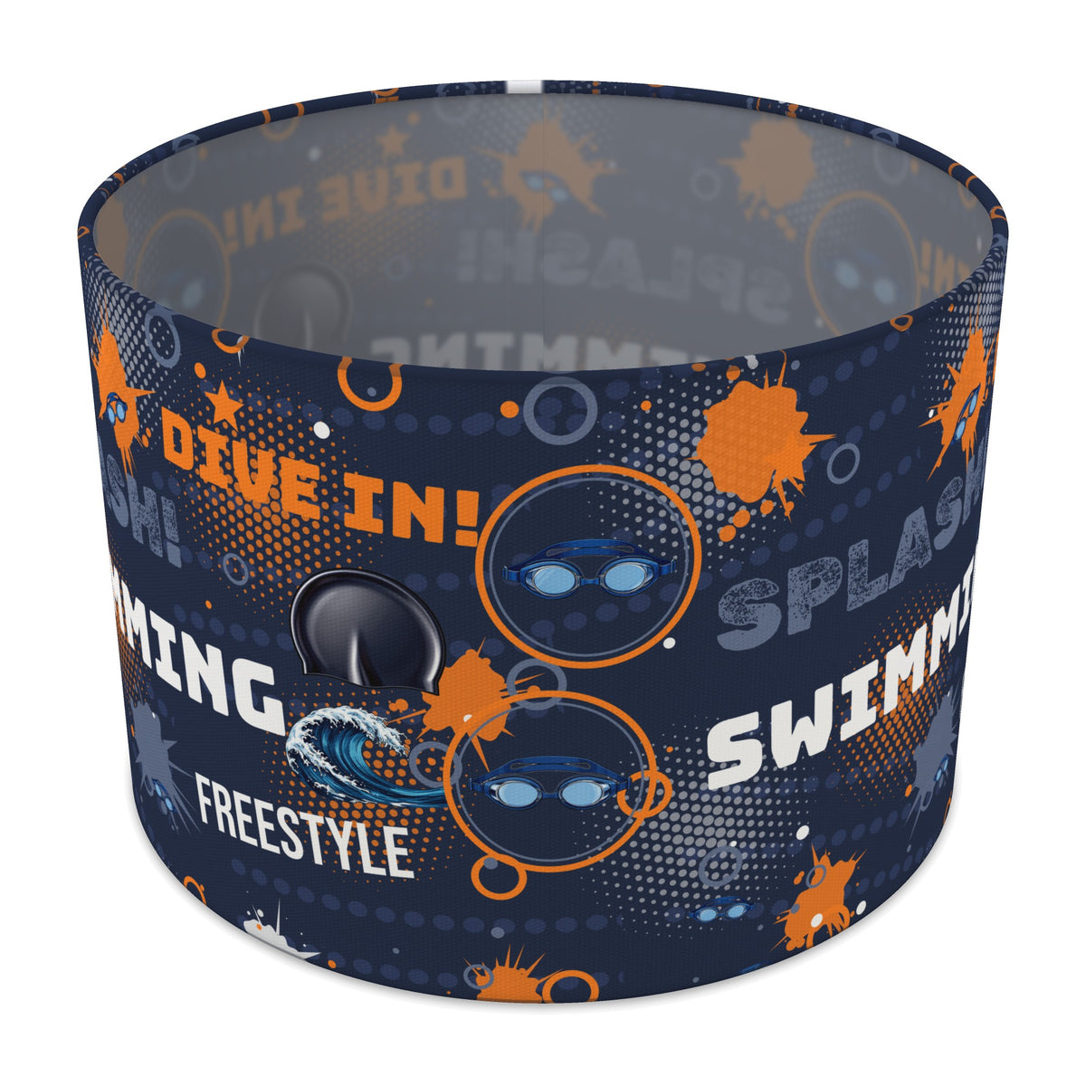 Navy Splash Swimming II lampshade - 30cm x 21cm Table