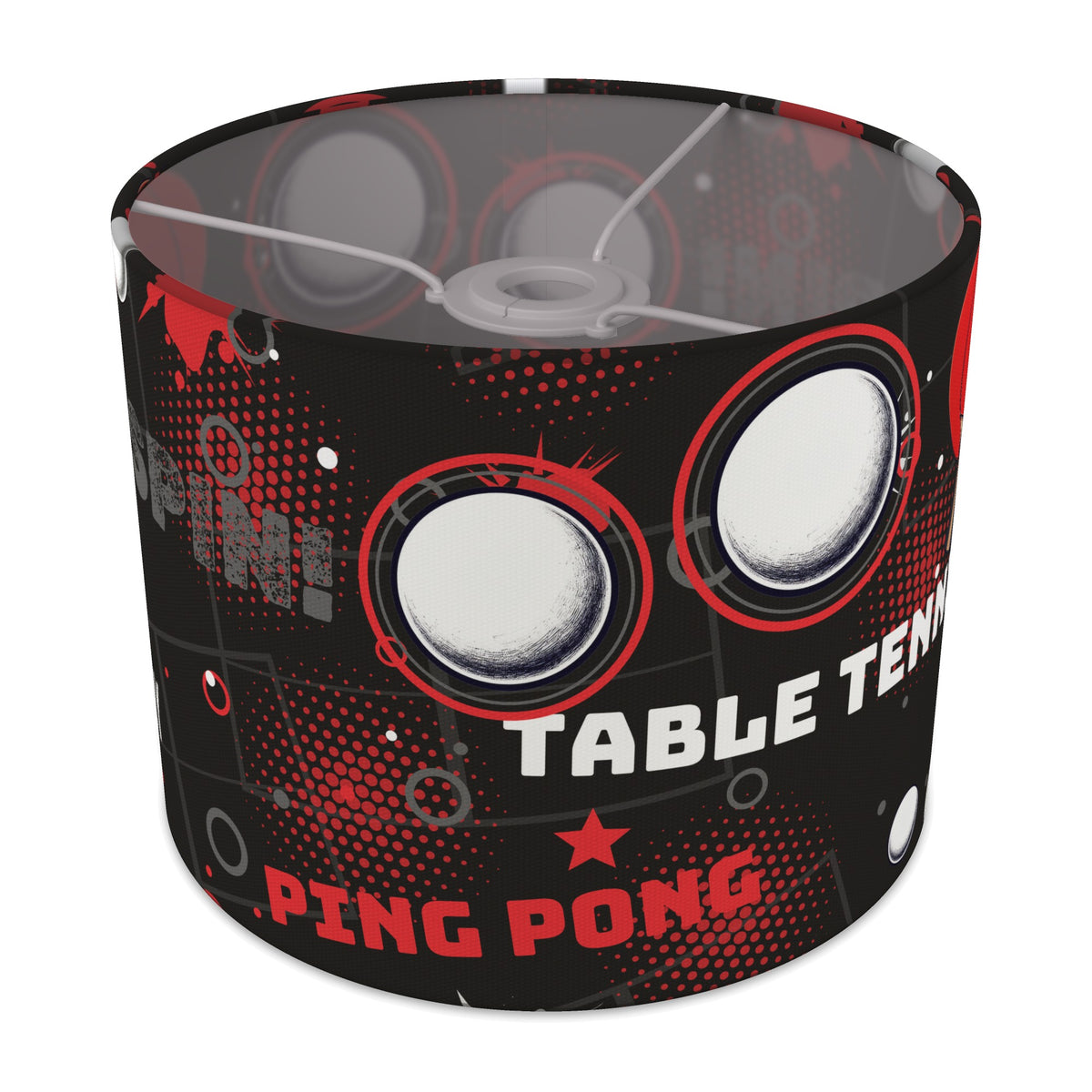 Black Ping Pong Rally II lampshade - 25cm x 20cm Ceiling