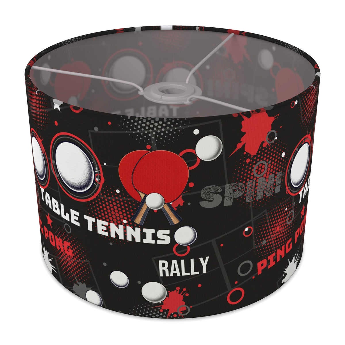 Black Ping Pong Rally II lampshade - 30cm x 21cm Ceiling