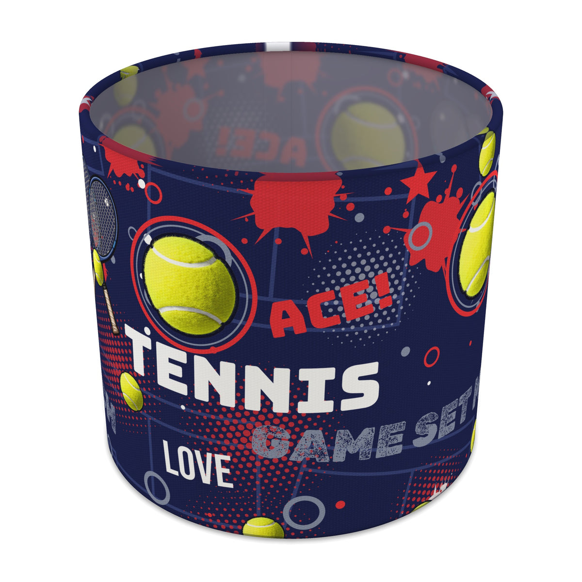 Navy Tennis Ace II lampshade - 20cm x 18.5cm Table