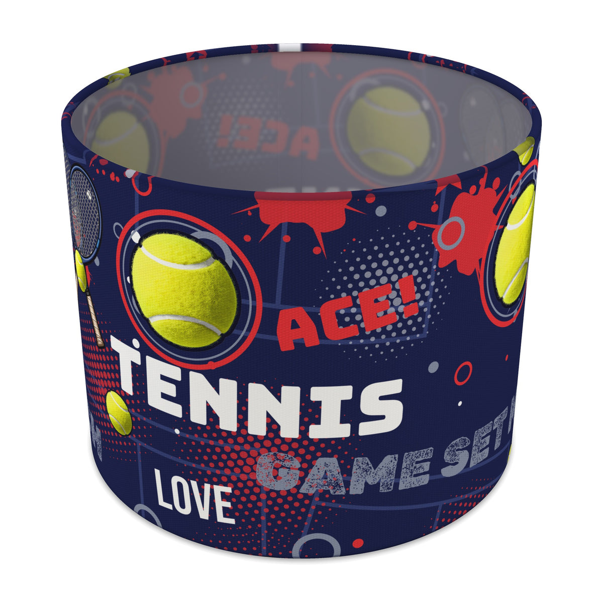 Navy Tennis Ace II lampshade - 25cm x 20cm Table