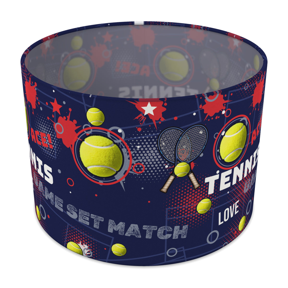 Navy Tennis Ace II lampshade - 30cm x 21cm Table