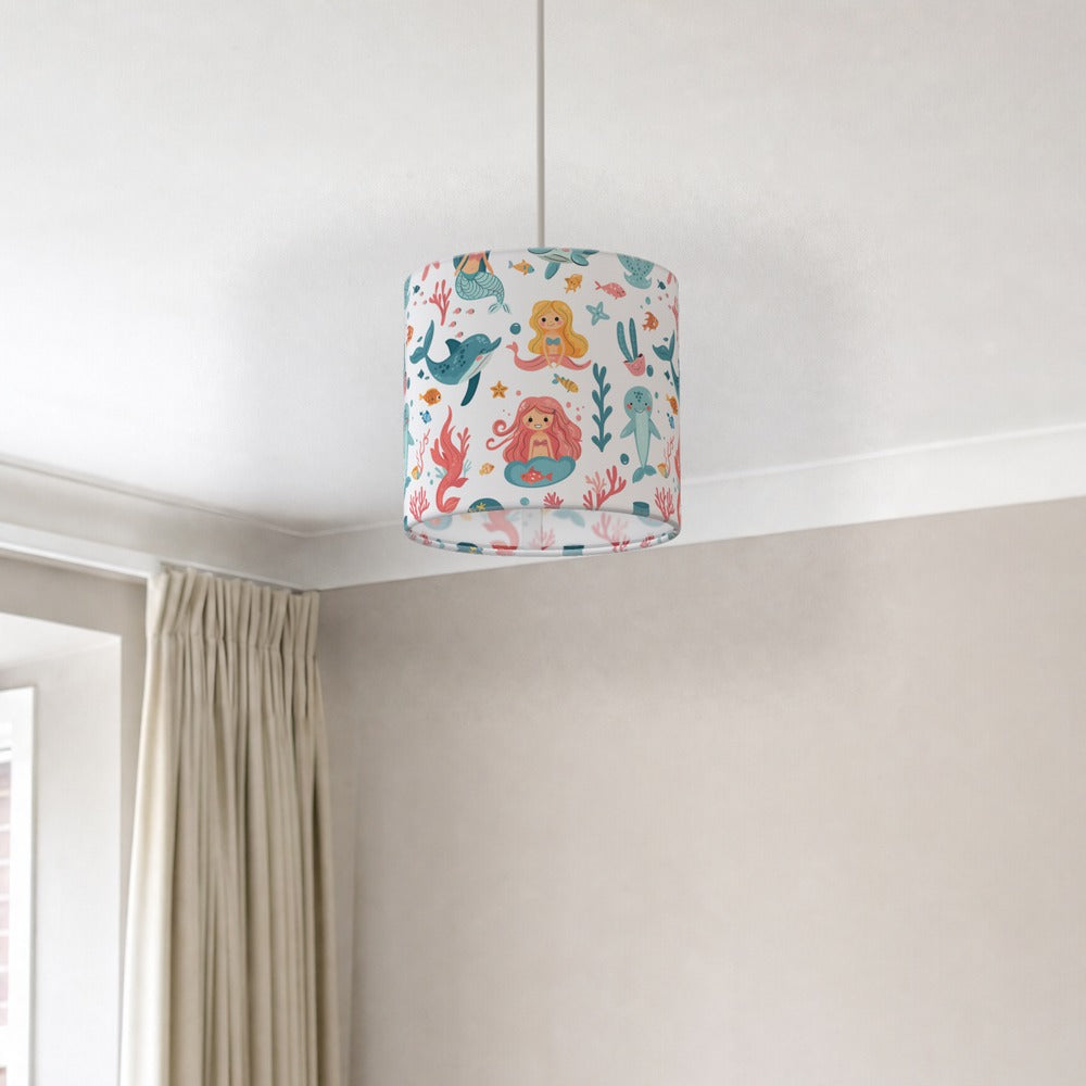 Mermaid Dolphin Seal lampshade
