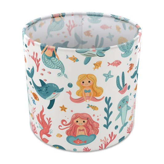 Mermaid Dolphin Seal lampshade - 20cm Table