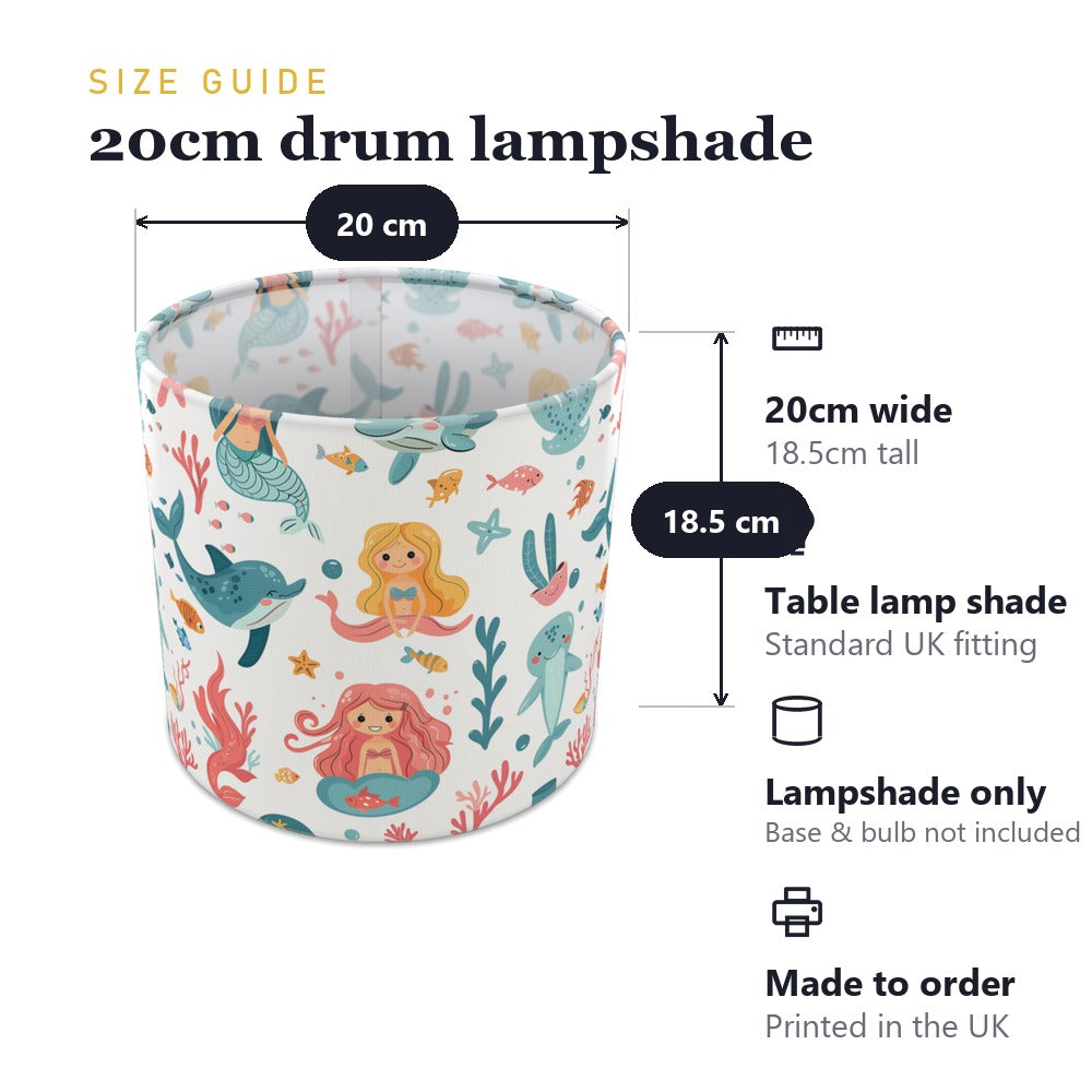 Mermaid Dolphin Seal lampshade