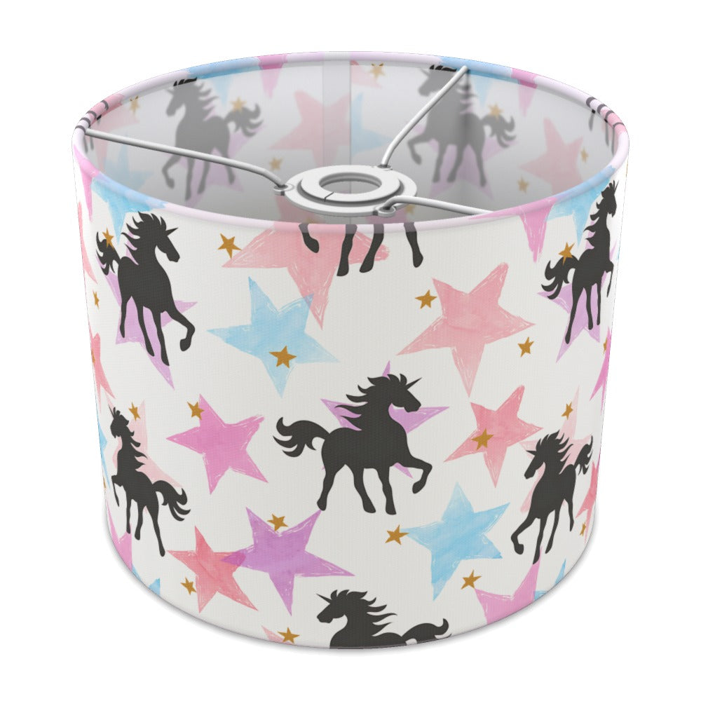 Pink Unicorn and Star Pattern lampshade - 25cm Ceiling