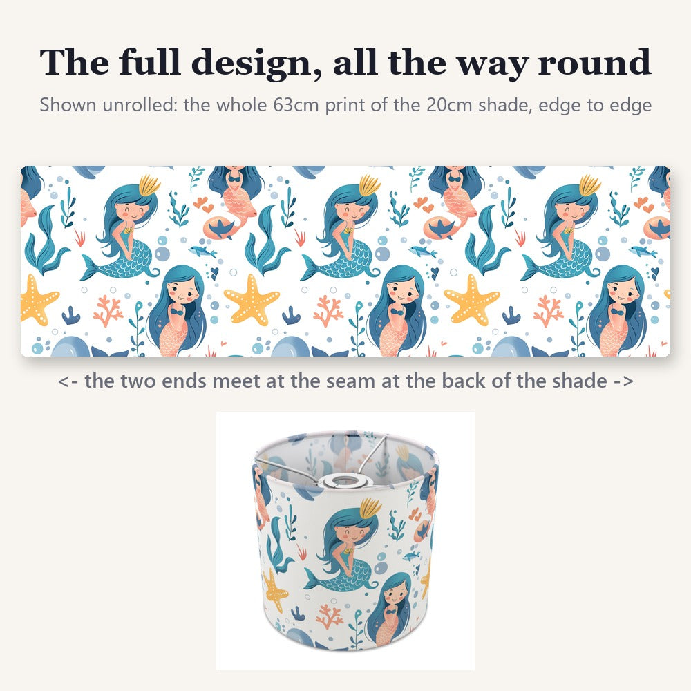 Mermaids and Starfish lampshade