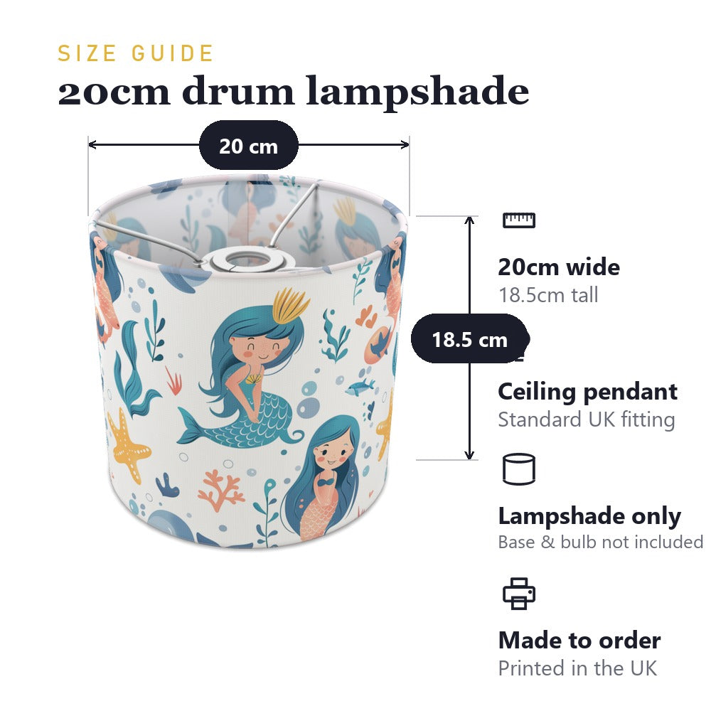 Mermaids and Starfish lampshade