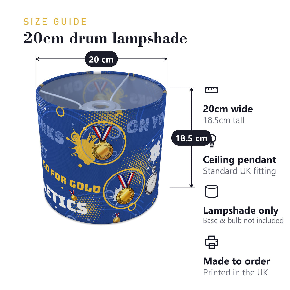 Royal Go For Gold II lampshade - 20cm x 18.5cm Ceiling - photo 7