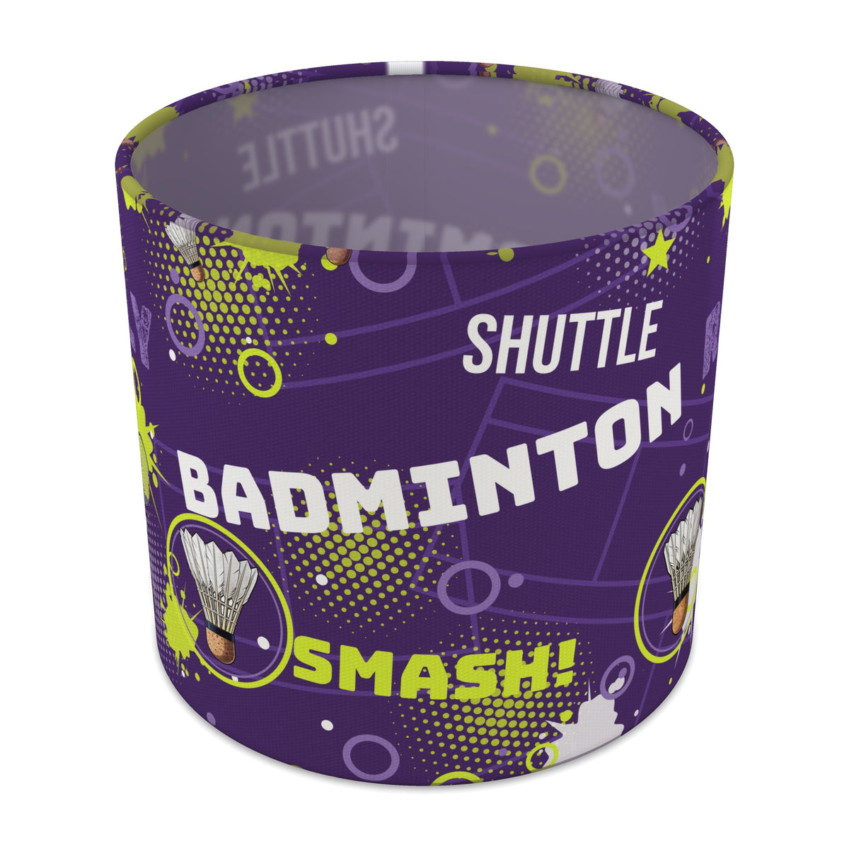 Purple Badminton Smash II lampshade - 20cm x 18.5cm Table
