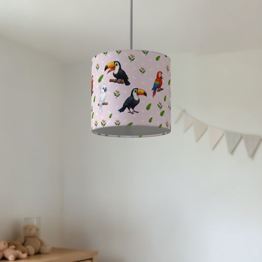 Blush Bird Friends II lampshade - 20cm x 18.5cm Ceiling - photo 2