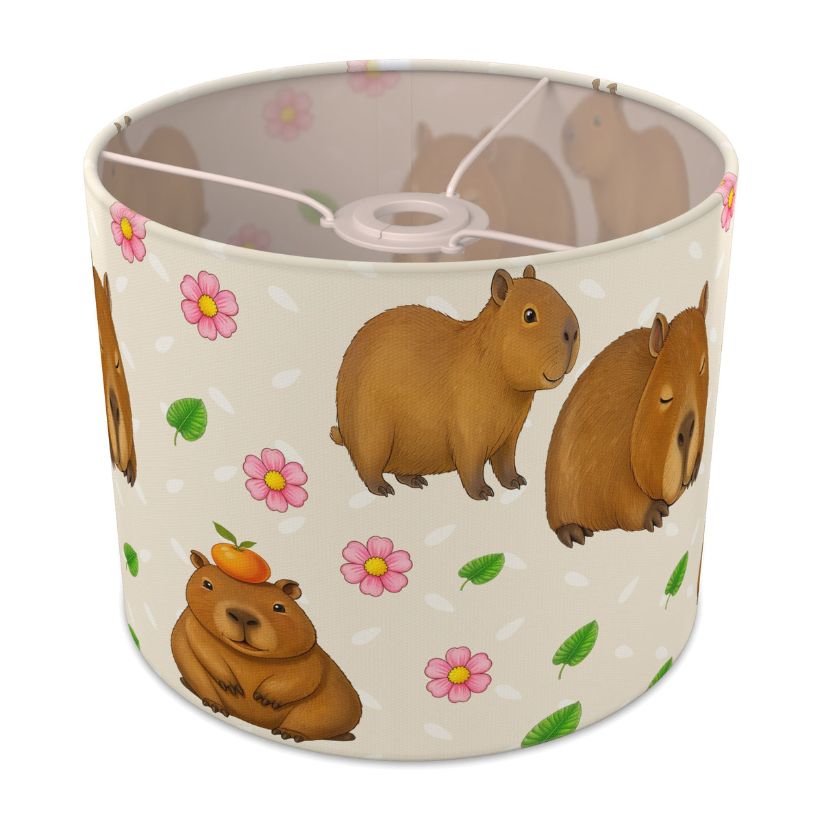 Cream Capybara Chill II lampshade - 25cm x 20cm Ceiling