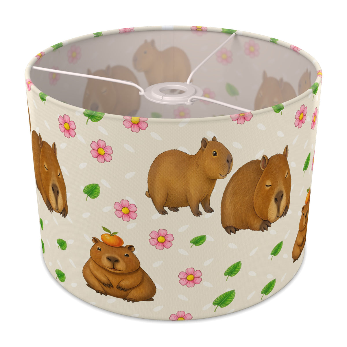Cream Capybara Chill II lampshade - 30cm x 21cm Ceiling