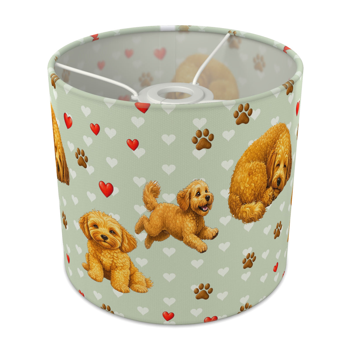 Sage Cockapoo Love II lampshade - 20cm x 18.5cm Ceiling - main photo