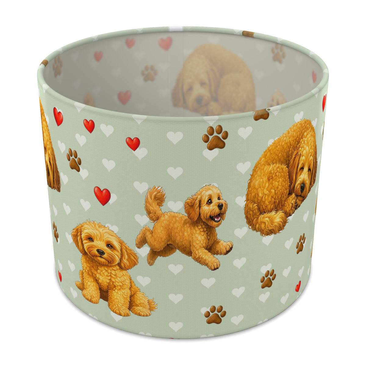 Sage Cockapoo Love II lampshade - 25cm x 20cm Table