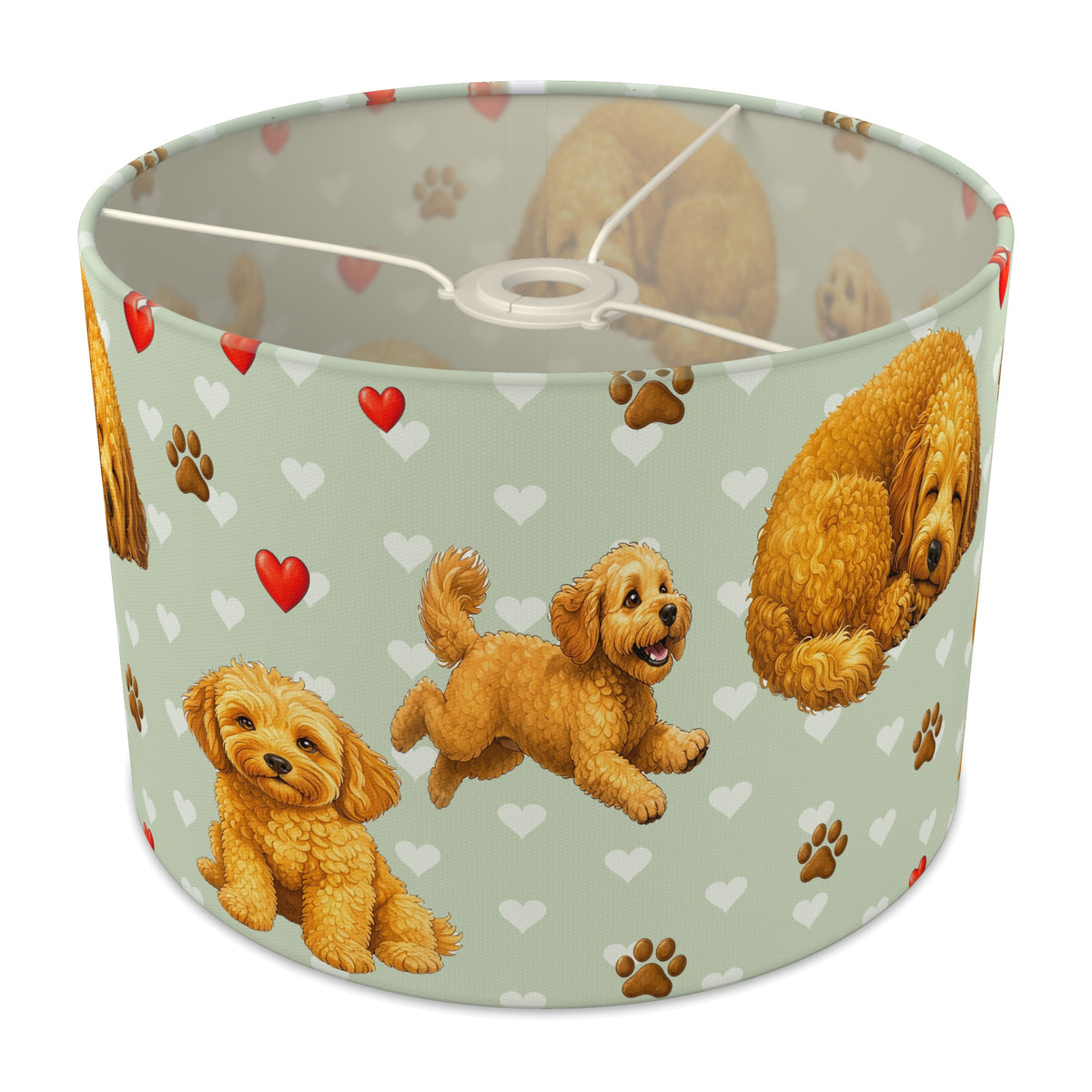Sage Cockapoo Love II lampshade - 30cm x 21cm Ceiling