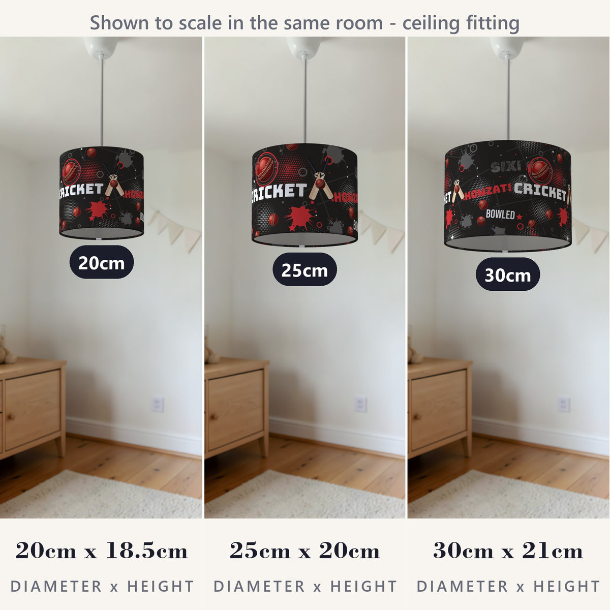 Black Cricket Crazy II lampshade - 20cm x 18.5cm Ceiling - photo 4