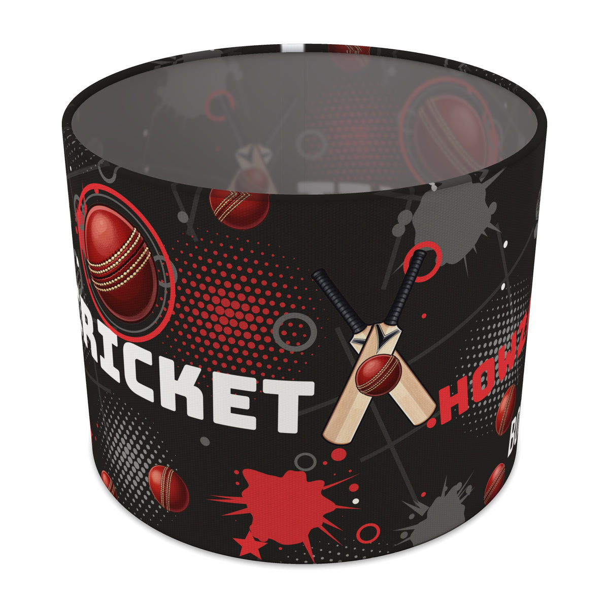 Black Cricket Crazy II lampshade - 25cm x 20cm Table