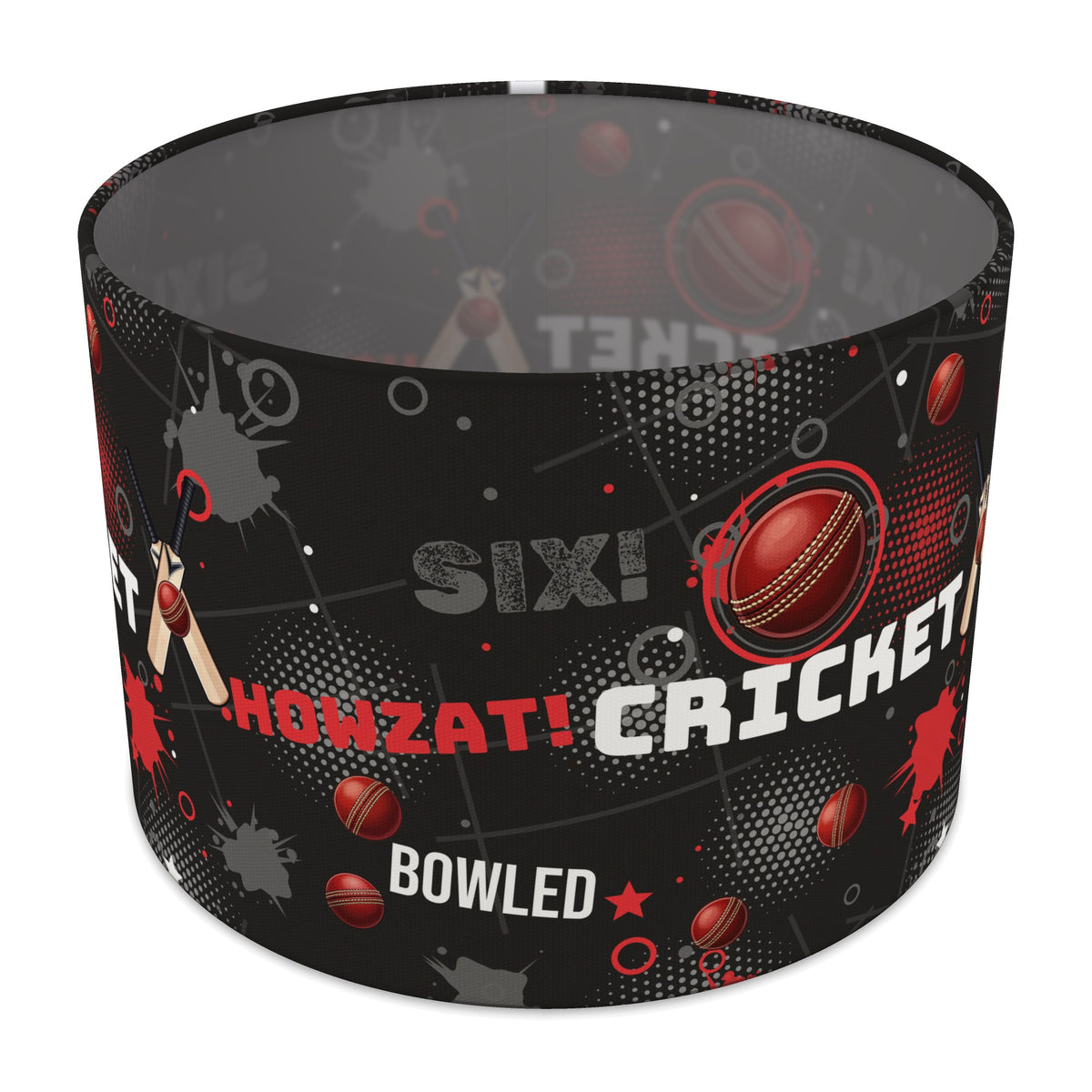 Black Cricket Crazy II lampshade - 30cm x 21cm Table