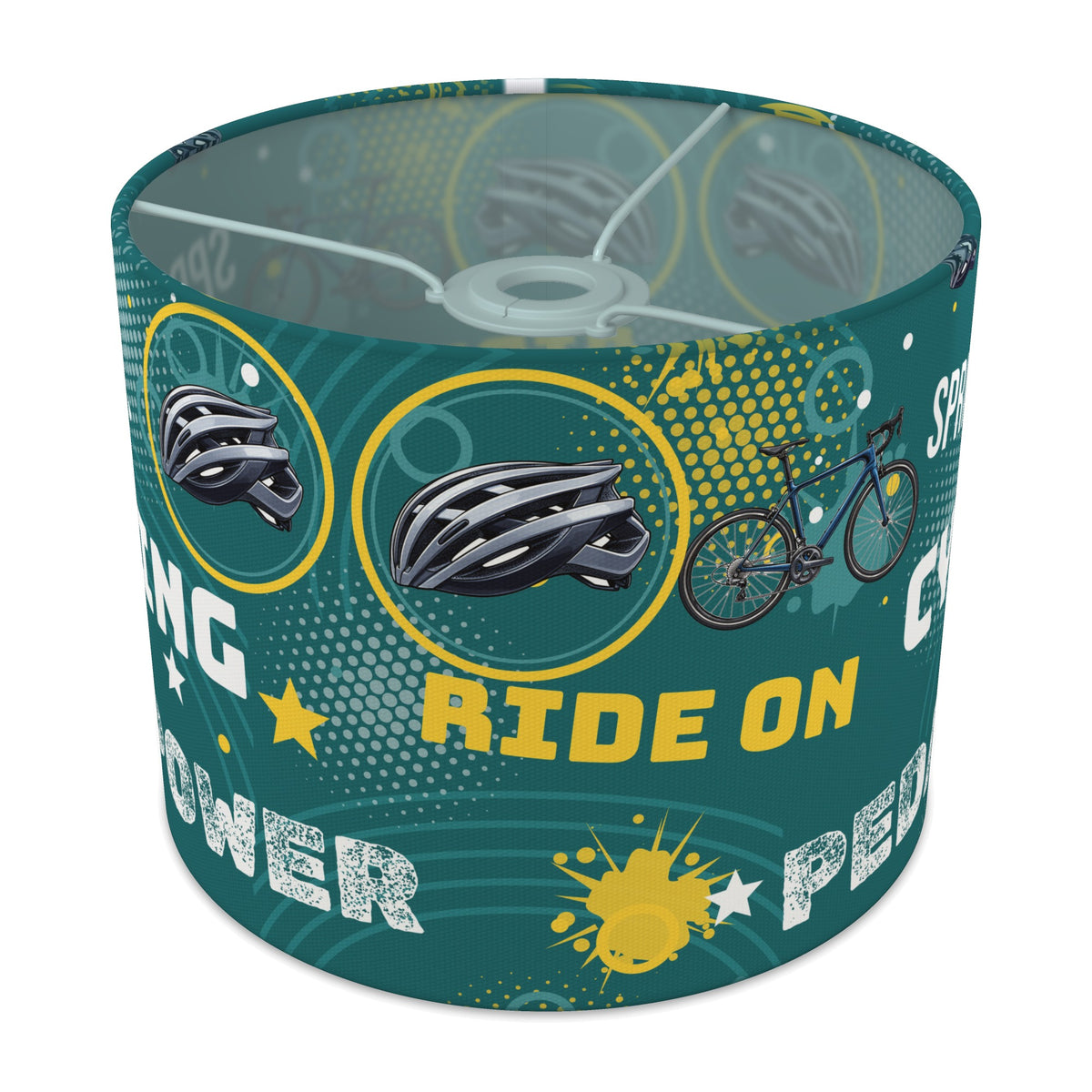 Teal Pedal Power II lampshade - 25cm x 20cm Ceiling