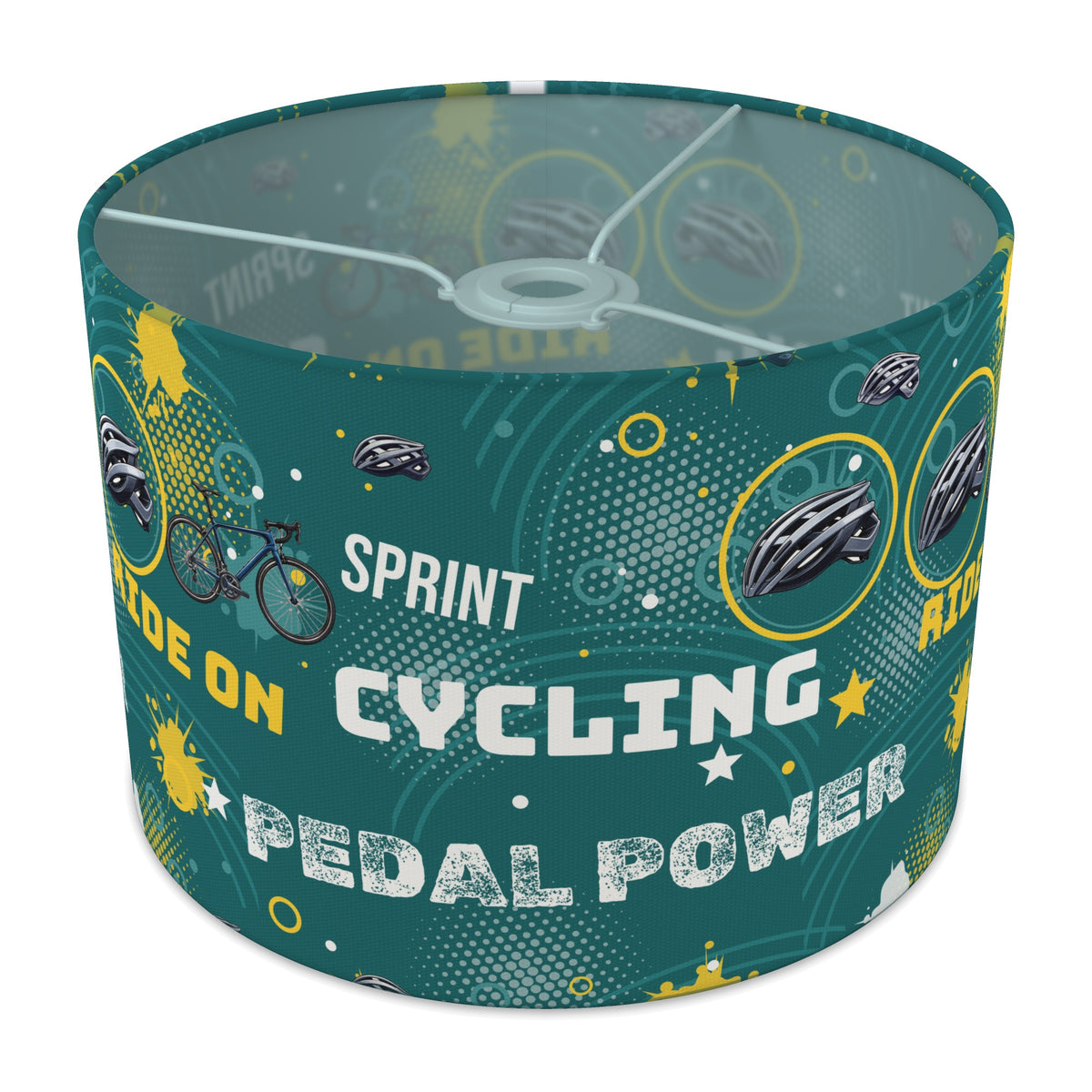 Teal Pedal Power II lampshade - 30cm x 21cm Ceiling
