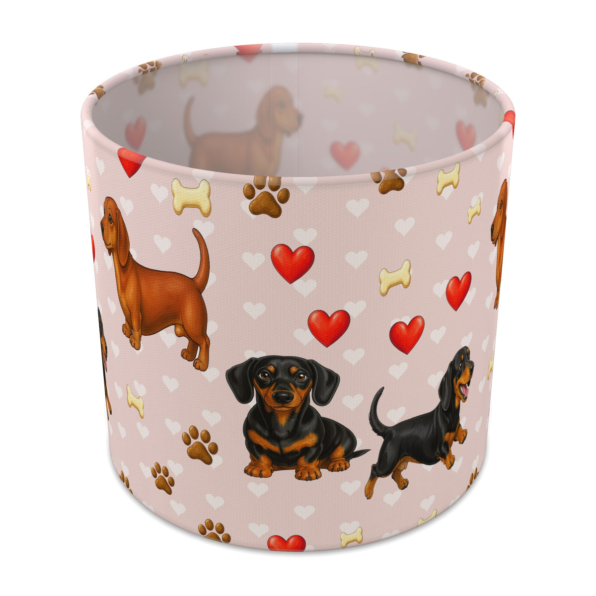 Blush Dachshund Love II lampshade - 20cm x 18.5cm Table