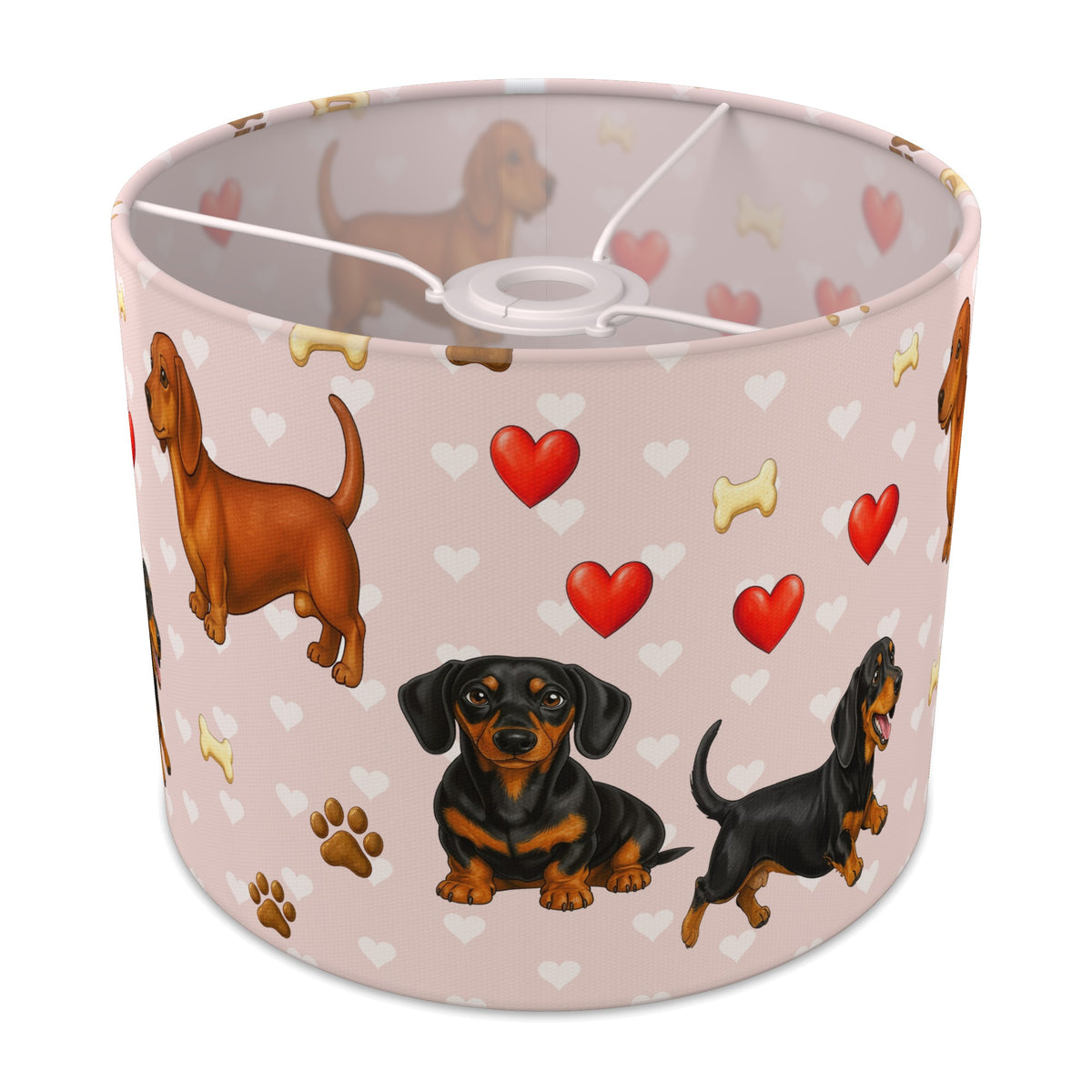 Blush Dachshund Love II lampshade - 25cm x 20cm Ceiling