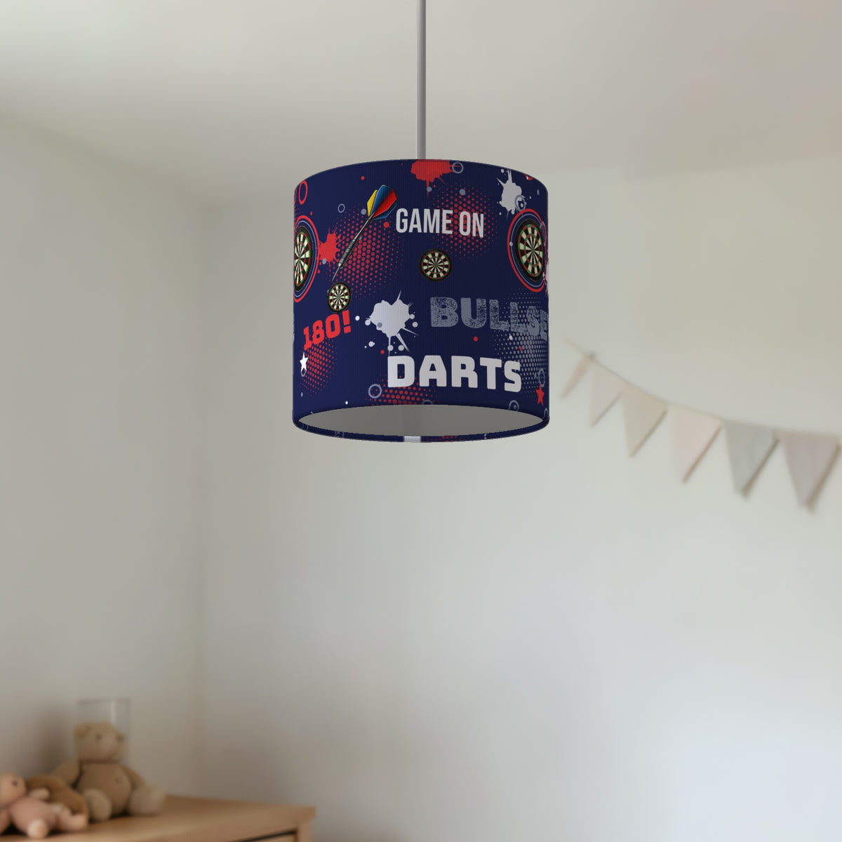 Navy Darts Night II lampshade - 20cm x 18.5cm Ceiling - photo 2