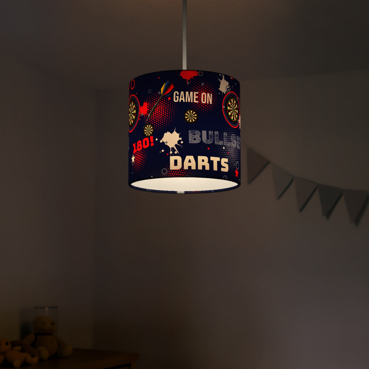 Navy Darts Night II lampshade - 20cm x 18.5cm Ceiling - photo 5