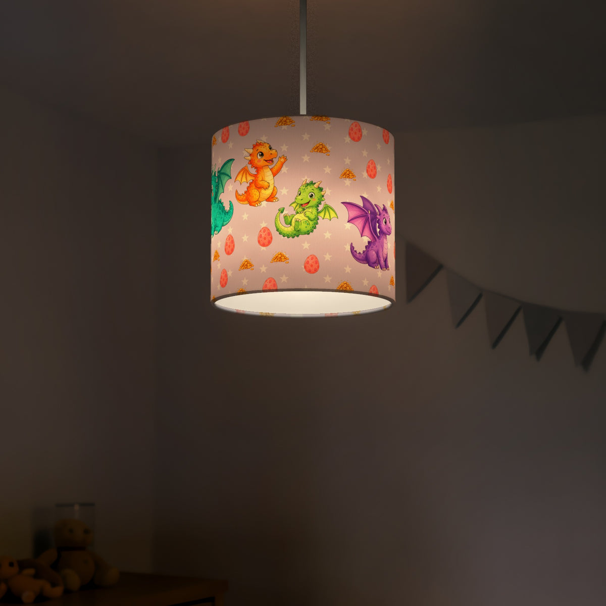 Lilac Dragons II lampshade - 20cm x 18.5cm Ceiling - photo 5
