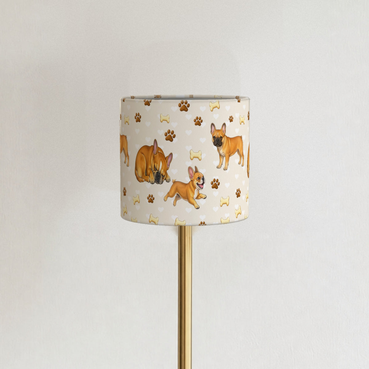 Cream French Bulldog Love II lampshade - 20cm x 18.5cm Ceiling - photo 3