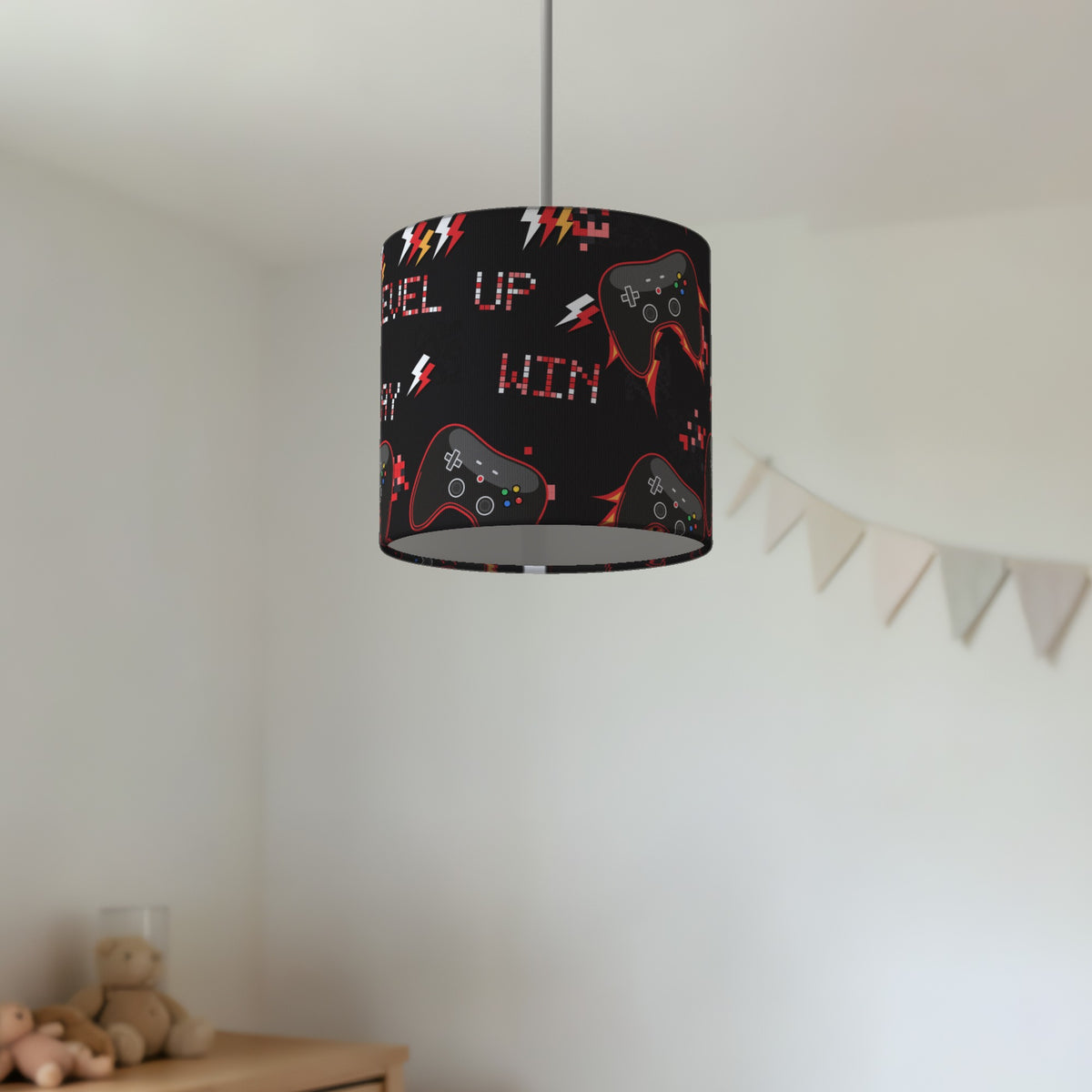 Black Game On II lampshade - 20cm x 18.5cm Ceiling - photo 2