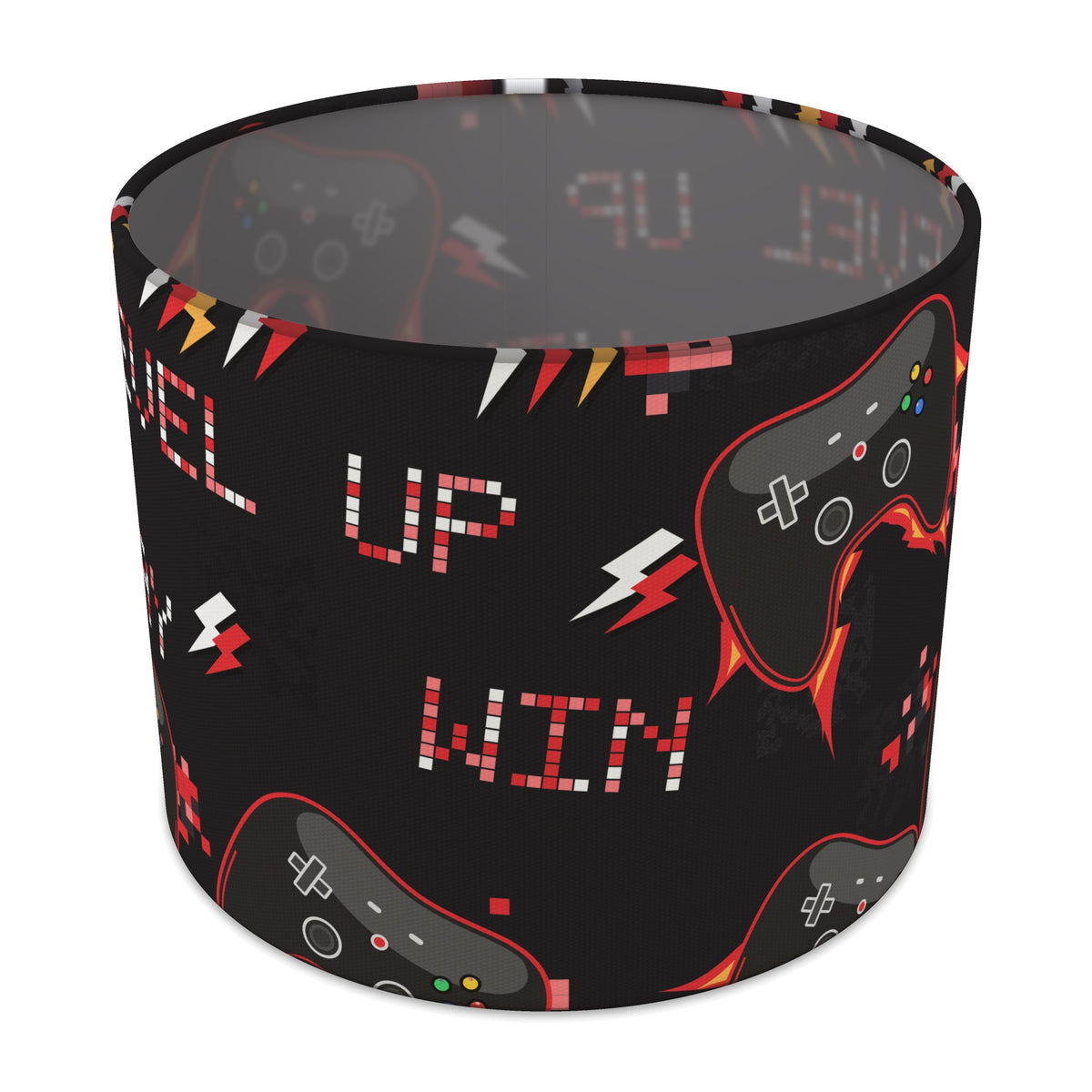Black Game On II lampshade - 25cm x 20cm Table