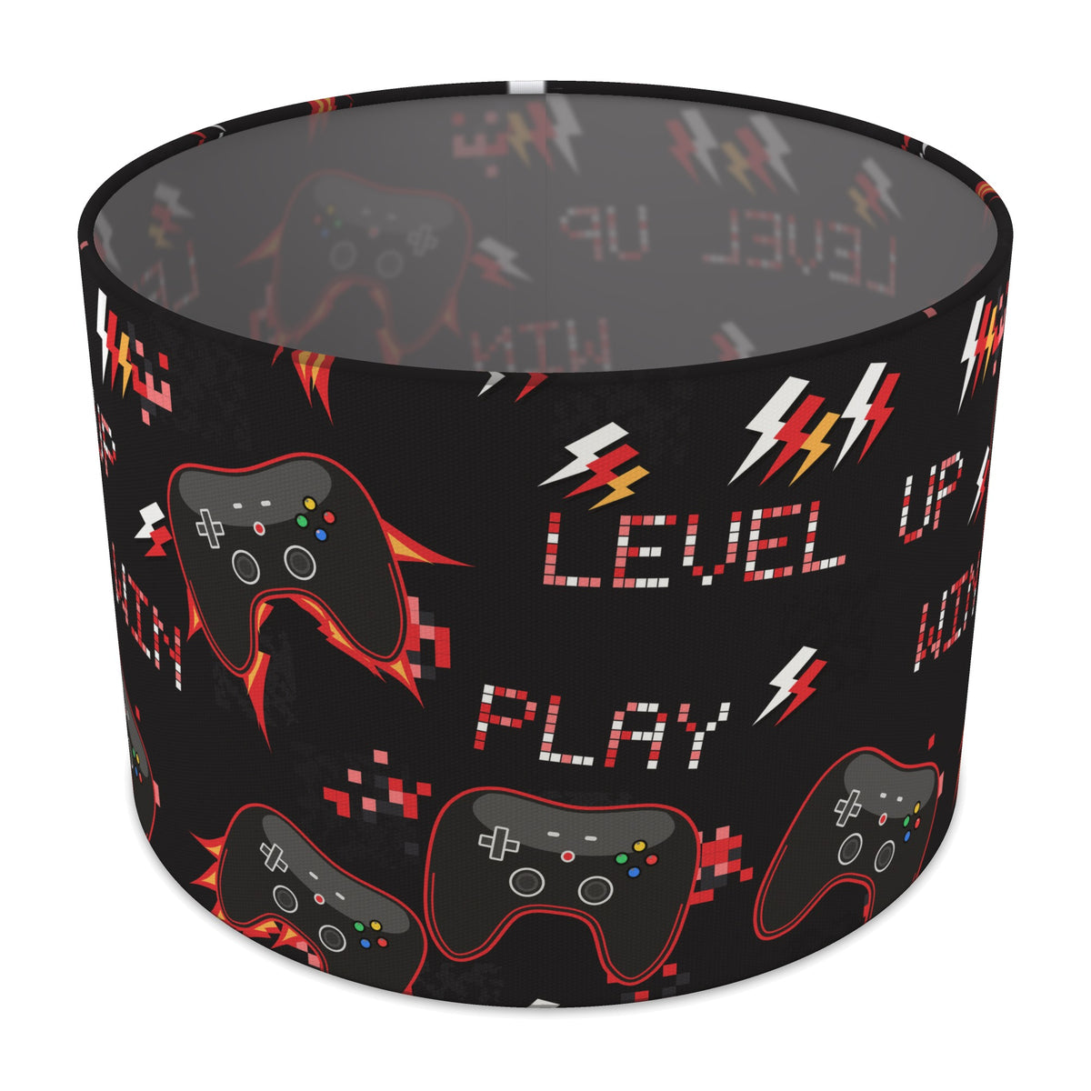 Black Game On II lampshade - 30cm x 21cm Table