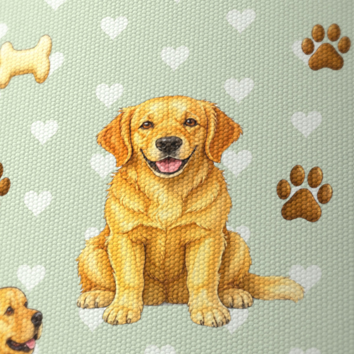 Sage Golden Retriever Love II lampshade - 20cm x 18.5cm Ceiling - photo 6