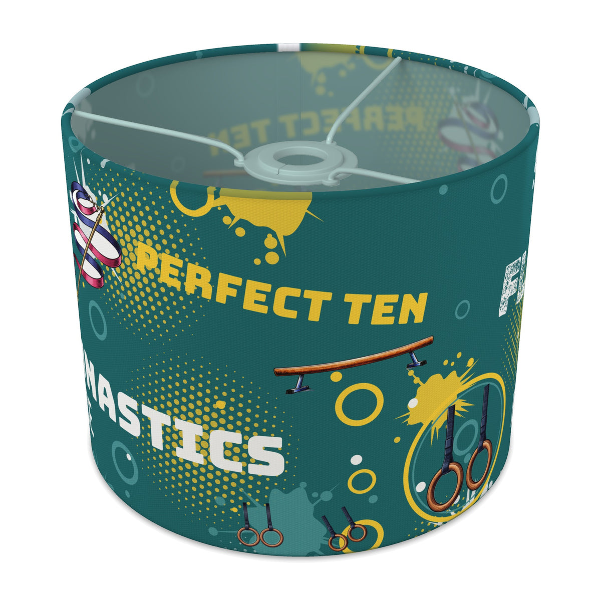 Teal Gymnastics Star II lampshade - 25cm x 20cm Ceiling
