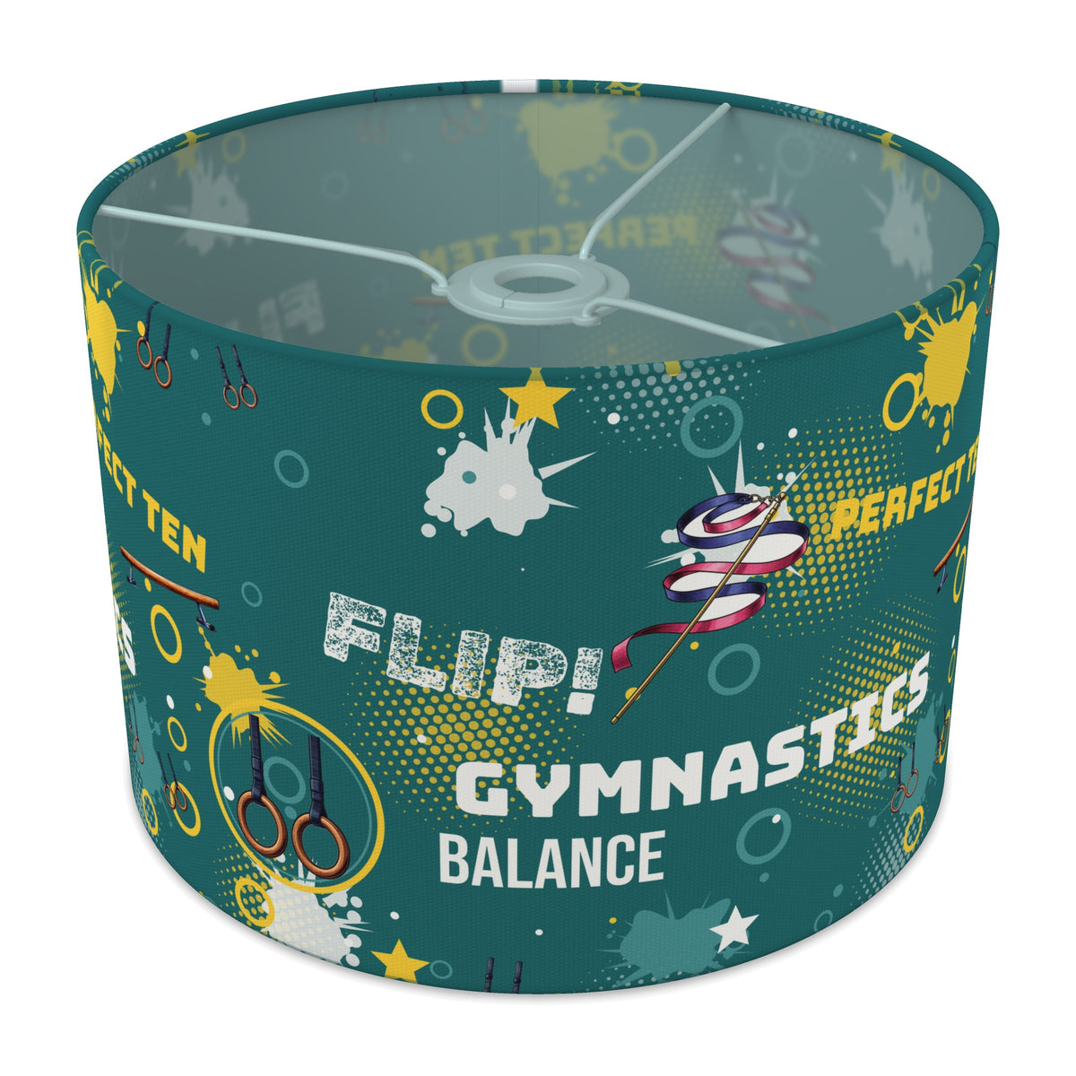 Teal Gymnastics Star II lampshade - 30cm x 21cm Ceiling